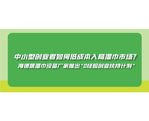 中小型創(chuàng)業(yè)者如何低成本入局濕巾市場？海德晟濕巾設備廠家推出